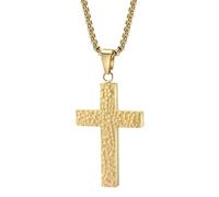 Générique Collana con croce da donna | ciondolo - ciondolo gioiello charm in stampa 3D con scomparto segreto per uomini e donne eventi religiosi battesimo, Se référer au descriptif, Titanio,