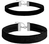 Générique Collana girocollo da donna, 2 pezzi nero gotico collana girocollo collana gioielli per donne ragazze bella e affascinante