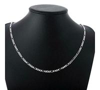 Générique Collana in argento sterling alla moda 925, catena sottile da 4 mm da 16 a 30 pollici per gioielli da donna Design attraente