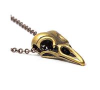 Générique Collana - Punk Retro Copper Bird Skull Pendente Collana Antica in Ottone Creativo e Utile e Professionale