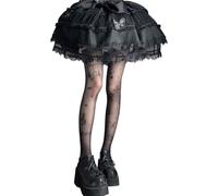 Générique Collant trasparenti con note musicali per collant neri opachi eleganti design unico, Le Noir, Taglia Unica