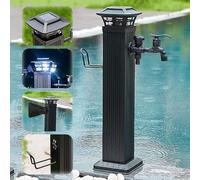 Générique Colonne d'Eau Solaire antigel - Robinet extérieur Sur Pied avec Support pour tuyau d'arrosage - Robinet d'Eau décoratif et Durable à Fixer au sol pour Le Jardin