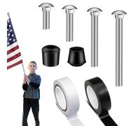 Générique Color Guard Pole Weights, Weighted Flag Protector, Stainless Steel Mooring Kit, Rubber Support, Secure Tape Attachment for Car, Parade Gear, Vehicle Mount, Marching Band, 13/10/5 pollici