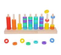 Générique Color Matching Toy - Wooden Logical Thinking Toy,Early Learning Matching Stacking Game,for Boys Preschoolers Children Home Classroom Travel Kindergarten Car Rugs