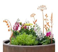 Générique Colorful Butterflies Stakes | Waterproof Rustic 5 pezzi Flower Stakes | Vintage Home & Garden Accessory | Metal Flowers for Spring Halloween Farmhouse