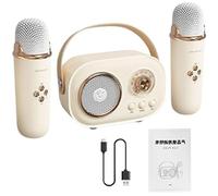 Générique Compact Karaoke, portatile Karaoke Mic Set with Speaker, inclusi microfoni wireless per Home Entertainment and Festivals, Compact Design with 10m Range, Great for Family Fun and Parties