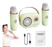 Générique Compact Karaoke, portatile Karaoke Mic Set with Speaker, inclusi microfoni wireless per Home Entertainment and Festivals, Compact Design with 10m Range, Great for Family Fun and Parties