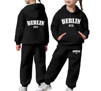 Générique Completo da bambino/ragazza, comodo, per abbigliamento caldo, a maniche lunghe, ideale per la scuola, il tempo libero e all'aria aperta, adatto fin dalla più giovane età
