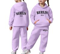 Générique Completo da bambino/ragazza, comodo, per abbigliamento caldo, a maniche lunghe, ideale per la scuola, il tempo libero e all'aria aperta, adatto fin dalla più giovane età