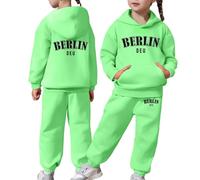 Générique Completo da bambino/ragazza, comodo, per abbigliamento caldo, a maniche lunghe, ideale per la scuola, il tempo libero e all'aria aperta, adatto fin dalla più giovane età
