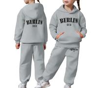 Générique Completo da bambino/ragazza, comodo, per abbigliamento caldo, a maniche lunghe, ideale per la scuola, il tempo libero e all'aria aperta, adatto fin dalla più giovane età