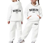 Générique Completo da bambino/ragazza, comodo, per abbigliamento caldo, a maniche lunghe, ideale per la scuola, il tempo libero e all'aria aperta, adatto fin dalla più giovane età