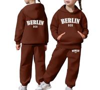 Générique Completo da bambino/ragazza, comodo, per abbigliamento caldo, a maniche lunghe, ideale per la scuola, il tempo libero e all'aria aperta, adatto fin dalla più giovane età