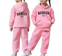 Générique Completo da bambino/ragazza, comodo, per abbigliamento caldo, a maniche lunghe, ideale per la scuola, il tempo libero e all'aria aperta, adatto fin dalla più giovane età
