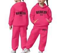Générique Completo da bambino/ragazza, comodo, per abbigliamento caldo, a maniche lunghe, ideale per la scuola, il tempo libero e all'aria aperta, adatto fin dalla più giovane età
