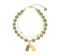 Générique Con Bracciale Classico Bracciale Classico Bracciale Dainty Beads Braccialetti Oro Gioielli Per Donne Her Him Father Mother Bracciale 4 Bracciale Argento Gioielli, Taglia unica, Resina, Senza