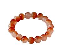 Générique Con le donne regalo classico braccialetto di ciliegio, perline rotonde da 8 mm bracciale allungabile in perle preziose di ciliegio, perline rotonde da 8 mm placcato bracciale nonna anelli