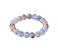 Générique Con le donne regalo classico braccialetto di ciliegio, perline rotonde da 8 mm bracciale allungabile in perle preziose di ciliegio, perline rotonde da 8 mm placcato bracciale nonna anelli
