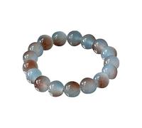 Générique Con le donne regalo classico braccialetto di ciliegio, perline rotonde da 8 mm bracciale allungabile in perle preziose di ciliegio, perline rotonde da 8 mm placcato bracciale nonna anelli