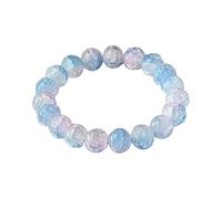 Générique Con le donne regalo classico braccialetto di ciliegio, perline rotonde da 8 mm bracciale allungabile in perle preziose di ciliegio, perline rotonde da 8 mm placcato bracciale nonna anelli