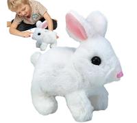Générique Coniglio peluche interattivo - giocattolo elettronico, animale camminata orecchie mobili sonore, robot saltatore doudou, dolce educazione precoce regalo | per bambino e ragazza