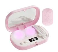 Générique Contact Lens Cleaner Case - ABS 10 x 6,5 cm | LCD Display Eye Lens Care Device, Portable Contact Cleaning Machine for Home, Travel, Office, Business Trip, Dormitory and Vacation