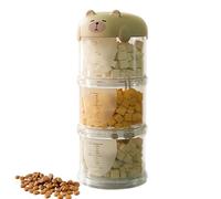 Générique Contenitore per dolcetti animali,Piccola scatola carina per crocchette | Scatola di immagazzinaggio portatile per crocchette multiuso cucina da viaggio all'aperto