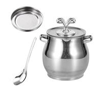 Générique Contenitore per grasso con colino - Stoccaggio di grasso con spatola - Vaso di stoccaggio con coperchio, per cucina, frigorifero, preparazione dei pasti cottura frittura