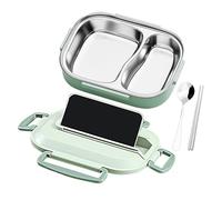 Générique Contenitore per pasto in acciaio inossidabile, contenitore per pasto isotermico a 3 scomparti per bambini, per bambini, 1 litro, per esterni, viaggi, campeggio, spiaggia, estate, ecc