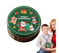 Générique Cookie Tins - Storage Tin | Metal Tin | Cookie Storage Tin, Christmas Food Storage Tin For Chocolate, Favors, Candy, Airtight Cookie Tin For Freshness, Tin For Chocolate, Favori, Candy