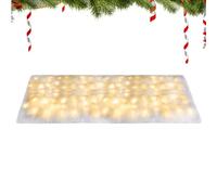 Générique Coperta di neve natalizia con luce a LED - morbida coperta di neve di Natale con luci a LED, 8 modalità di illuminazione tappeto pieghevole falsa tovaglia per pavimento villaggio parete