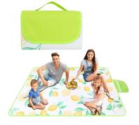 Générique Coperte da pic-nic, tappeto pieghevole con manico, 200 x 200 cm, telo da picnic anti-sabbia con manico | per spiaggia campeggio giardino piscina eventi sportivi Detente