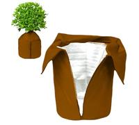 Générique Copertura di protezione per vaso di fiori invernali con cordino e cerniera, fodera in alluminio, copertura invernale piante in vaso, protegge le radici del gelo