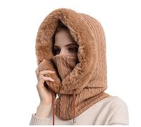 Générique Coprinaso da donna, cappuccio integrato, sci, bicicletta, inverno | Caldo,Antivento,Traspirante,Elastico,Comfort