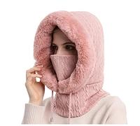 Générique Coprinaso da donna, cappuccio integrato, sci, bicicletta, inverno | Caldo,Antivento,Traspirante,Elastico,Comfort