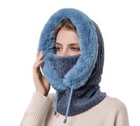 Générique Coprinaso da donna, cappuccio integrato, sci, bicicletta, inverno | Caldo,Antivento,Traspirante,Elastico,Comfort