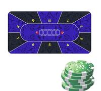 Générique Copritavolo da gioco, copritavolo da Poker, tappetino da poker Texas Holdem 120 x 60 cm, copertine di carte antiscivolo per feste, raccolte di fondi, raduni