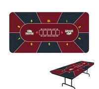 Générique Copritavolo da gioco, copritavolo da poker, tappeto da poker Texas Holdem, 120 x 60 cm, copertine per carte, tappetino per feste di raccolta di fon