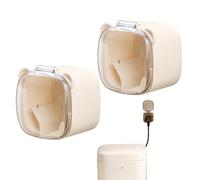 Générique Cord Clips For Wall - 2 pezzi Traceless Adhesive | Dustproof Clear Cover Plug Hooks For Kitchen, Bathroom, Bedroom and Workplace, No-Drill Installation