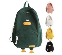 Générique Corduroy Backpack - Duck Backpack | Yellow Duck Back pack, 3d Cartoon Ducks School Bag, Animal Shaped Back pack, Large Capacity Multiple Pockets Kids Schoolbag for Cell Phone Laptop Books