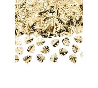 Generique - Coriandoli da tavola Foglie Tropicali Dorate metallizzate