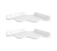 Générique Corner Floating Shelf, 2 pezzi Cloud Floating Storage Rack, Wall-Mounted Bookshelf for Bathroom, Bedroom, Living Room, Kitchen, Laundry Organization