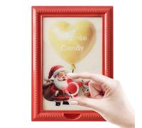 Générique Cornice per caramelle - Macchina per gomme di Natale 30 x 21 x 3 cm - Cornice per foto di Babbo Natale - ornamenti - Contenitore portaoggetti trasparente | per le vacanze, il soggiorno, i