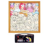 Générique Cornice per puzzle,Giocattoli educativi da colorare per ragazze,Puzzle da dipingere con illustrazioni di cartoni animati | Per ragazze ragazzi viaggio camera da sala giochi compleanno