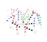 Générique Corsa Golf Tee, Training Golf Ball Holders, 20pcs Striped Portable Tees, Professional Practice for Men Women Beginners Dad Father Husband Player Sports Use, Multicolor