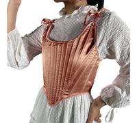 Générique Corsetto da donna, senza spalline in raso, regolabili, effetto pancia, piatto, struttura ossa di pesce, per silhouette intagliata, body da donna, marrone, XS