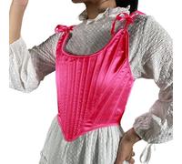 Générique Corsetto da donna, senza spalline in raso, regolabili, effetto pancia, piatto, struttura ossa di pesce, per silhouette intagliata, body da donna, Rd2, M