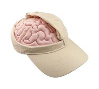 Générique Cosplay Brain Cap, Funny Hat, Open and Close Brain Design Headwear, Adjustable Cloth Thinking Costume Accessory for Women Outdoor Travel Hiking Festival Birthday 21.26-23.62 Inches