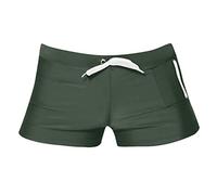 Générique Costume da bagno da uomo Brief a doppio taglio con rete traspirante e lacci per un supporto e uno stile affermati, verde, XL