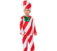 Générique Costume da canna di Natale - Costume da canna di Natale, questo costume da canna è perfetto non solo per le feste di Natale | Abbigliamento per i giorni, spettacoli sul palco, feste in
